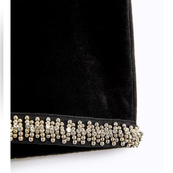 ZARA - Falda Terciopelo Brillos Skirt 🖤🤍🖤 - Picture 2 of 7